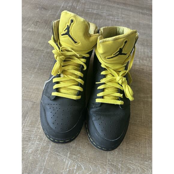 Nike Air Jordan Prime 5 Mens 10 Black Yellow Basketball Shoes 429489-070